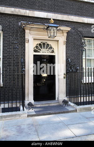 Front door at No 10 Downing Street Stock Photo