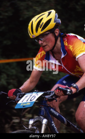 Mountain bike race at Commonwealth Games Manchester 2002 Stock Photo