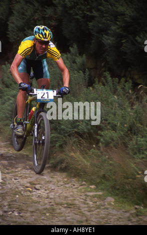 Mountain bike race at Commonwealth Games Manchester 2002 Stock Photo