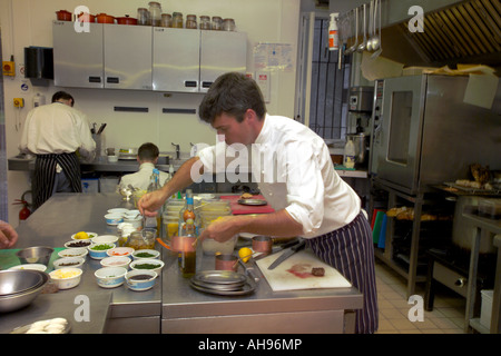 Chef Martin Wishart at Work in his Restaurant Stock Photo