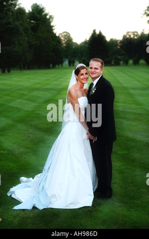 wedding Newlywed couple after marriage on wedding day Stock Photo