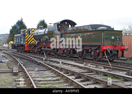 Steam Engine 3440 City of Truro being polished at Toddington Station on ...