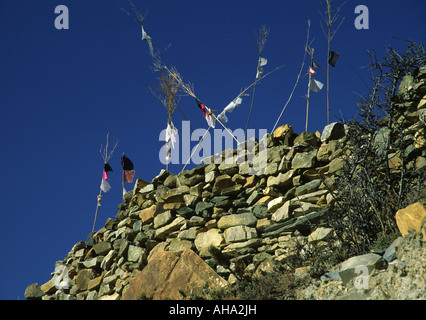 Prayer Flags , Marpha , Nepal Stock Photo