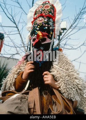 Boy with mummer mask Stock Photo - Alamy