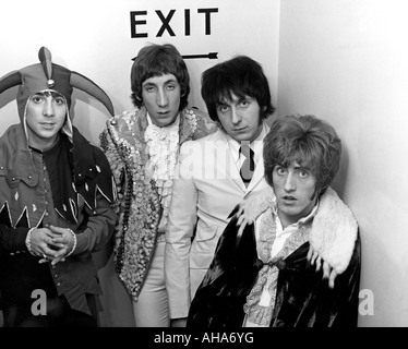 THE WHO UK group at Saville Theatre, London, 22 October 1967. From left Keith Moon, Pete Townshend, John Entwistle, Roger Daltrey Stock Photo