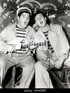 ABBOTT and COSTELLO  Bud Abbott and Lou Costello US film comedy duo Stock Photo