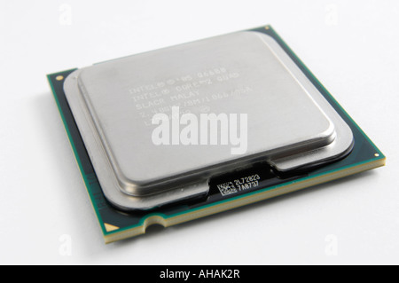 Intel Core 2 Quad Q6600 CPU Quad core computer processor Stock Photo