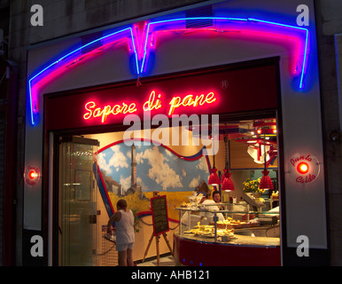 Italy Liguria Genoa bakery restaurant Stock Photo
