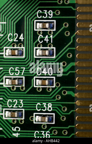 Electronic integrated circuit on a computer usb board Stock Photo