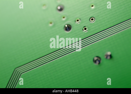 Electronic integrated circuit on a computer usb board Stock Photo