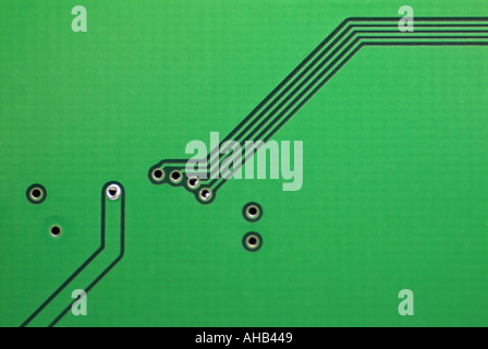 Electronic integrated circuit on a computer usb board Stock Photo