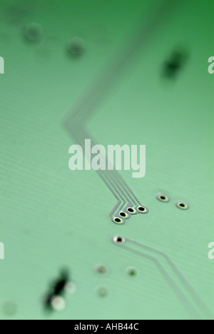 Electronic integrated circuit on a computer usb board Stock Photo