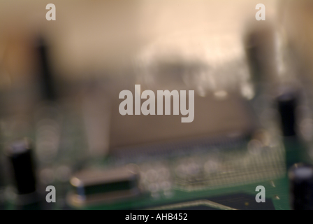 Electronic integrated circuit on a computer usb board Stock Photo