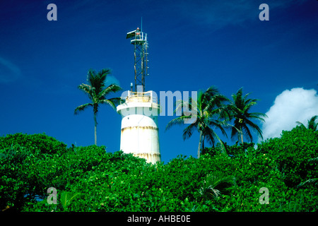 Lighthouse near Toco NE tip of Trinidad Stock Photo