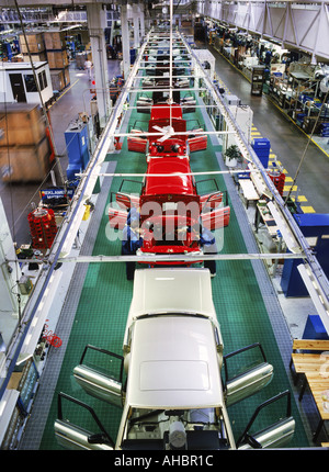 Auto assembly line at Volvo Torslanda Plant in Gothenburg Sweden Stock Photo