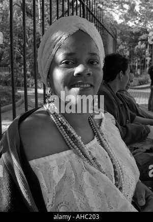 Bahiana woman Brazil South America laugh portrait Salvador Bahia Stock ...