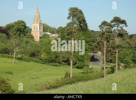 Uk, England, Leicestershire, Hallaton, St Michael and All Angels Parish church Stock Photo