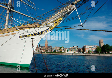 Training ship Duchesse Anne 1901 (Duchess Ann, Floating Museum of Dunkirk) (Dunkerque-Flanders-France) Stock Photo