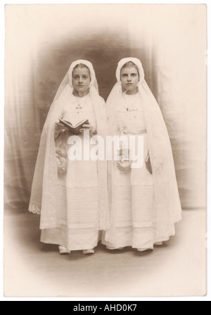 Two First Communicants Stock Photo