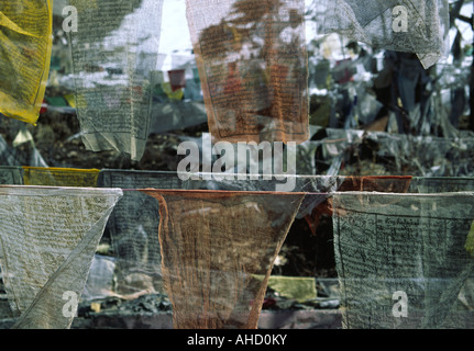 Prayer Flags , Hindu Temple , Muktinath , Nepal II Stock Photo