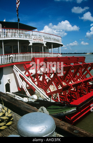 Natchez steamboat paddle steamer, Mississippi River, New Orleans, Louisiana, USA Stock Photo