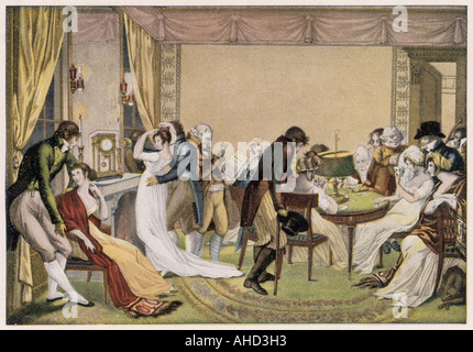 Parisian Gambling C1800 Stock Photo