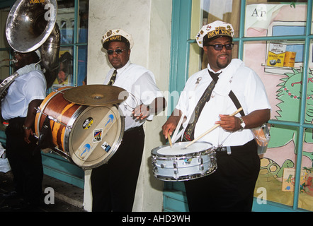 New Wave Jazz Band, French Quarter, New Orleans, Louisiana, USA Stock Photo