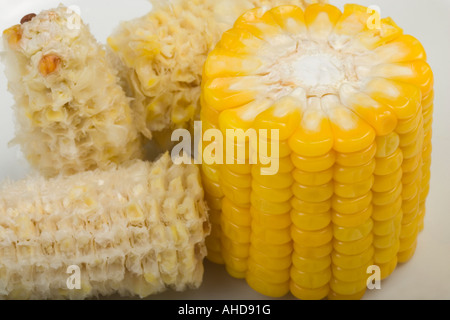 Indian sweet corn in a white bowl. Taken under studio lights Stock Photo
