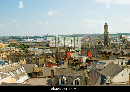 Roof tops and skyline of Bradford city centre West Yorkshire England Stock Photo