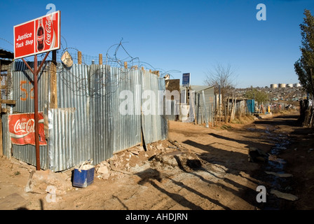 The shanty town of Motsoaledi, South Africa Stock Photo