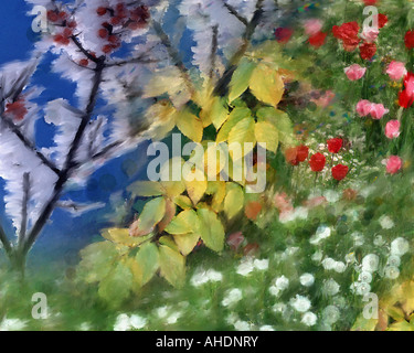 DIGITAL ART: Four Seasons Stock Photo