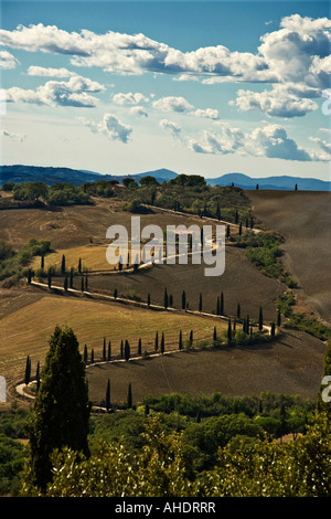 Zig-zag road to San Bernadino, Tuscany, Italy Stock Photo - Alamy