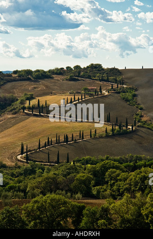 Zig-zag road to San Bernadino, Tuscany, Italy Stock Photo - Alamy