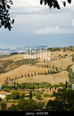 Zig-zag road to San Bernadino, Tuscany, Italy Stock Photo - Alamy