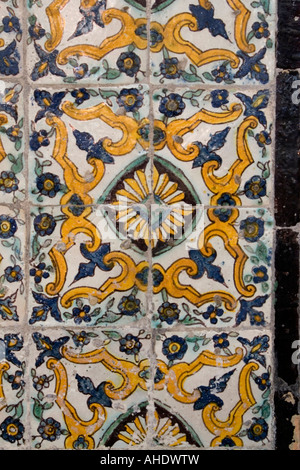 Tripoli, Libya. Tunisian Tiles, Gurgi Mosque, Tripoli Medina (Old City), 19th Century Stock Photo