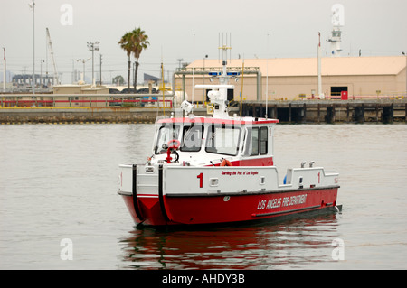 Firefighting Boat On Patrol San Pedro Harbor Los Angeles CALIFORNIA ...