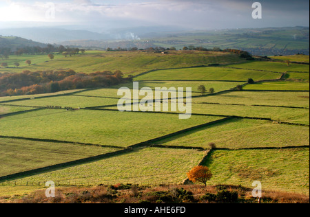 Towards Holmfirth from Castle Hill Huddersfield Stock Photo