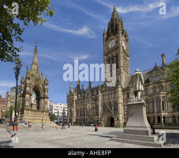 England, Manchester, the town hall building, Albert Square Stock Photo