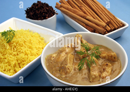 Chicken tikka meal Stock Photo