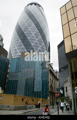 Building work in progress at St Mary's Axe, The City, London, England, UK Stock Photo