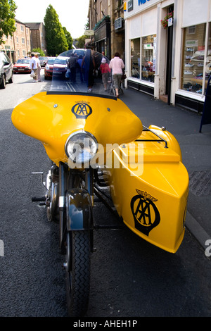 1960s AA 600cc Motorbike and sidecar. Bakewell, Derbyshire England UK Stock Photo
