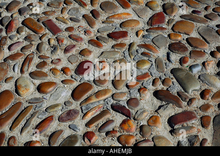 Cobbled stone street in the town of Valenca, also known as Valenca do Minho northern Portugal Stock Photo