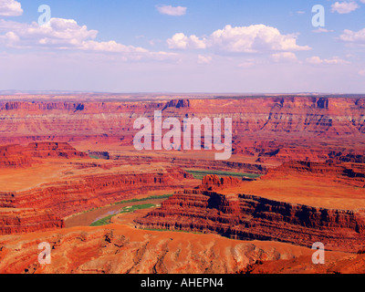 Panoramic view of the Grand Canyon from Dead Horse Point State Park in southeastern Utah Stock Photo