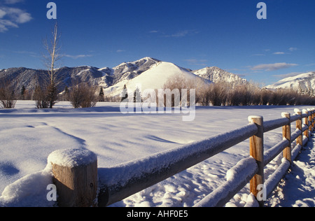 Idaho Sun Valley view toward Baldy ski mountain Stock Photo