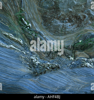 Rock patterns at Torcross, Devon, UK Stock Photo