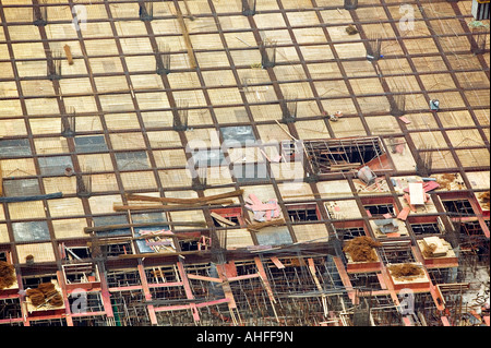 aerial view above construction Chongqing Sichuan China Stock Photo