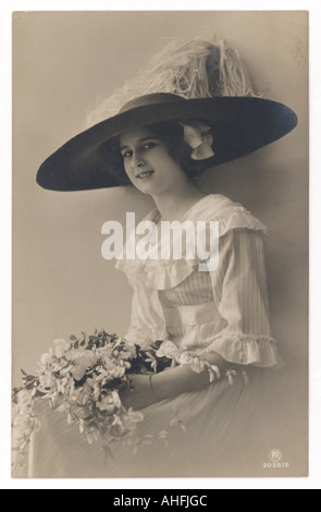 Young Woman 1912 Stock Photo