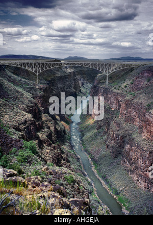 The Rio Grande Gorge bridge northwest of Taos New Mexico Stock Photo