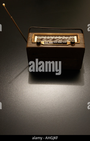 an old vintage radio in dramatic lighting Stock Photo