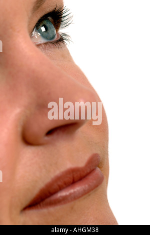 Close up of a womans face Stock Photo